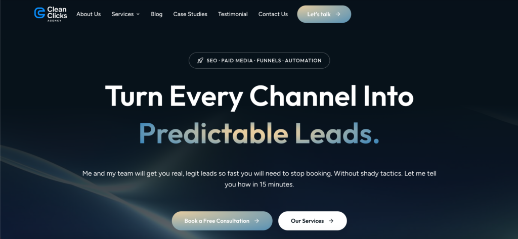 Clean Clicks Agency leader in SEO & Paid Media Buying Web